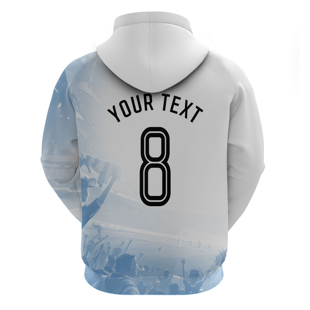 Personalized Argentina Football Champion Trophy Hoodie Flag Soccer Fan Graphic