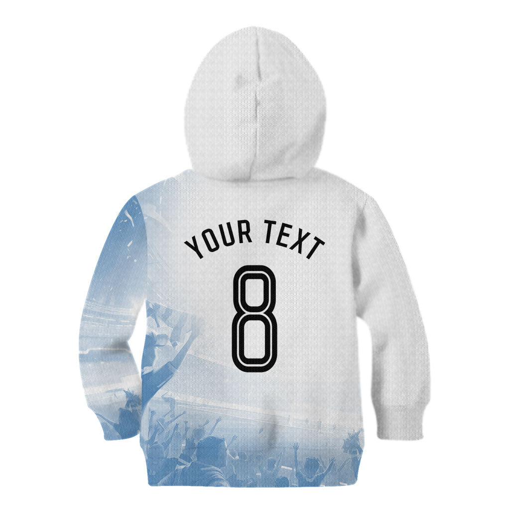 Personalized Argentina Football Champion Trophy Kid Hoodie Flag Soccer Fan Graphic