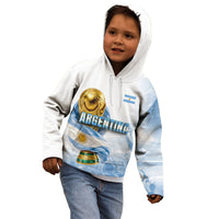 Personalized Argentina Football Champion Trophy Kid Hoodie Flag Soccer Fan Graphic