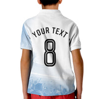 Personalized Argentina Football Champion Trophy Kid Polo Shirt Flag Soccer Fan Graphic