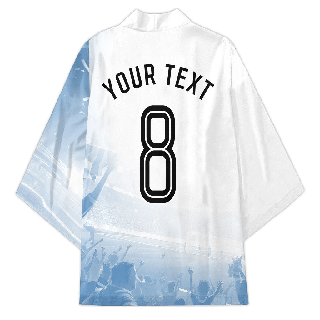 Personalized Argentina Football Champion Trophy Kimono Flag Soccer Fan Graphic
