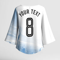 Personalized Argentina Football Champion Trophy Kimono Sleeve Blouse Flag Soccer Fan Graphic