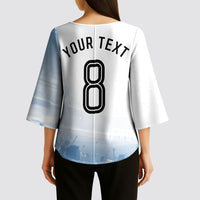 Personalized Argentina Football Champion Trophy Kimono Sleeve Blouse Flag Soccer Fan Graphic