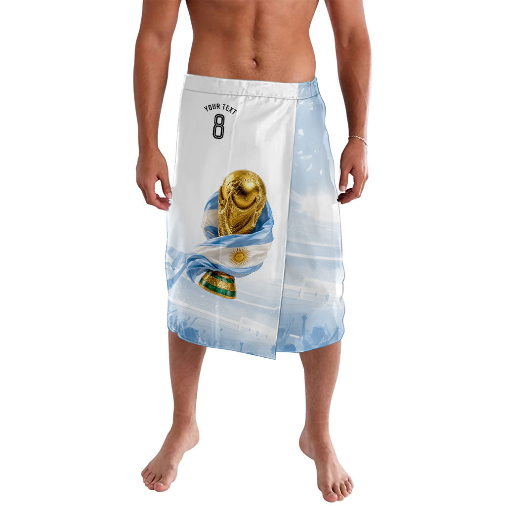 Personalized Argentina Football Champion Trophy Lavalava Flag Soccer Fan Graphic