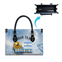 Personalized Argentina Football Champion Trophy Leather Bag Flag Soccer Fan Graphic