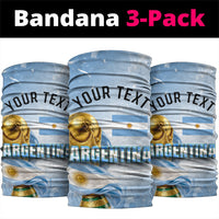 Personalized Argentina Football Champion Trophy Neck Gaiter Flag Soccer Fan Graphic