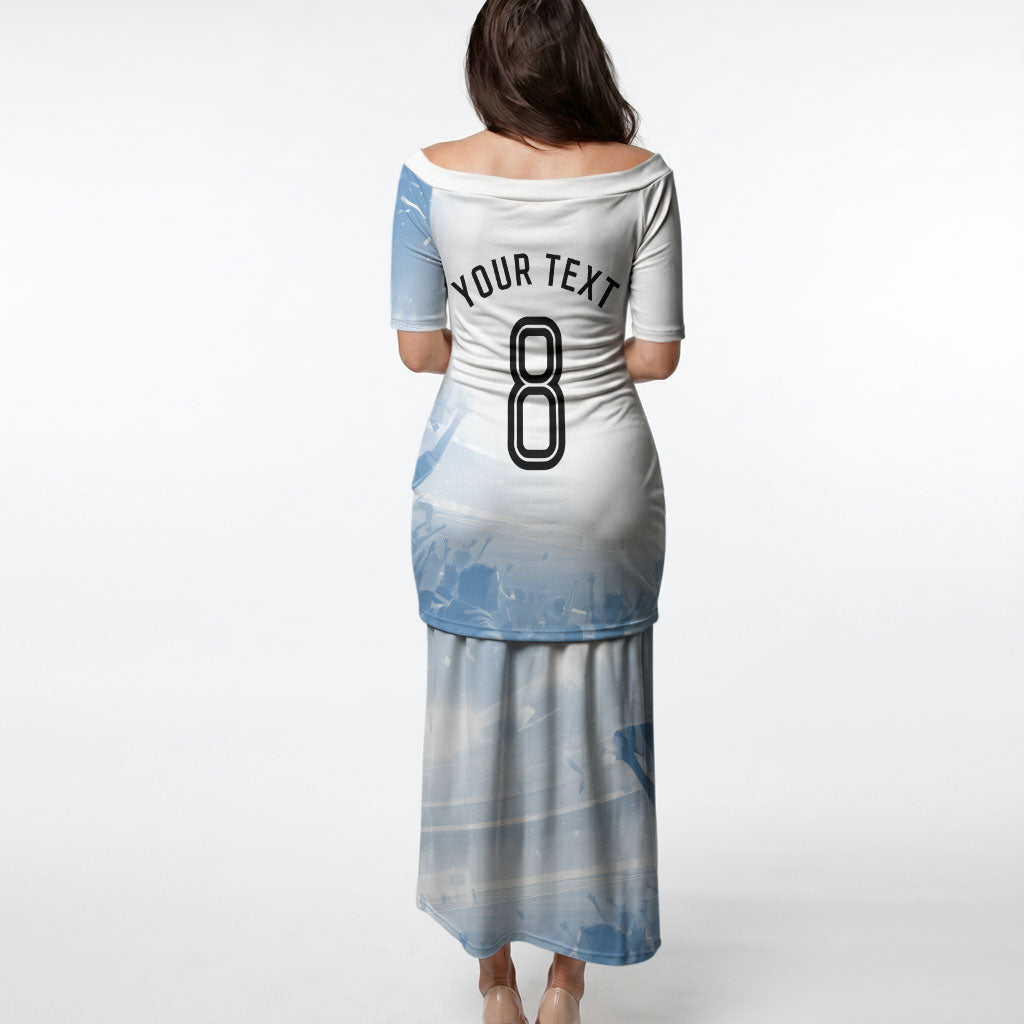 Personalized Argentina Football Champion Trophy Puletasi Flag Soccer Fan Graphic