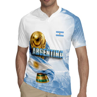 Personalized Argentina Football Champion Trophy Rugby Jersey Flag Soccer Fan Graphic