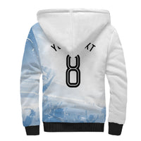 Personalized Argentina Football Champion Trophy Sherpa Hoodie Flag Soccer Fan Graphic