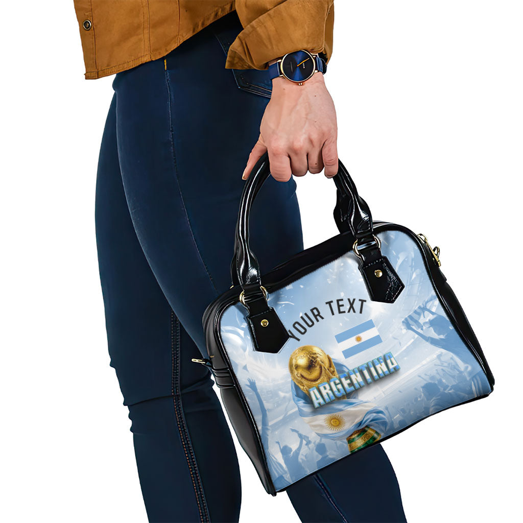 Personalized Argentina Football Champion Trophy Shoulder Handbag Flag Soccer Fan Graphic