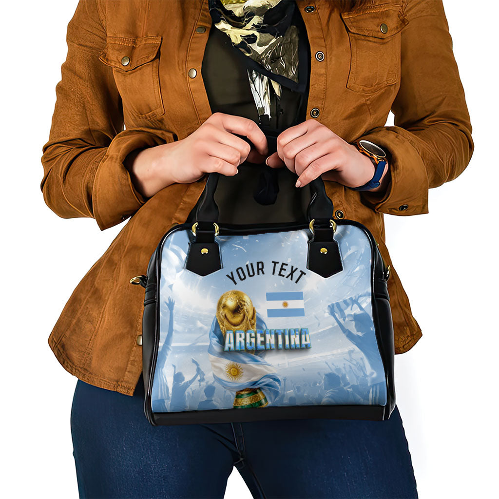 Personalized Argentina Football Champion Trophy Shoulder Handbag Flag Soccer Fan Graphic