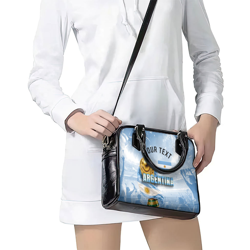 Personalized Argentina Football Champion Trophy Shoulder Handbag Flag Soccer Fan Graphic