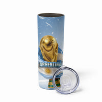 Personalized Argentina Football Champion Trophy Skinny Tumbler Flag Soccer Fan Graphic