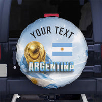 Personalized Argentina Football Champion Trophy Spare Tire Cover Flag Soccer Fan Graphic