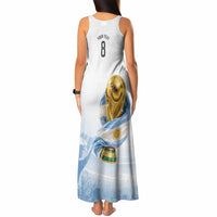 Personalized Argentina Football Champion Trophy Tank Maxi Dress Flag Soccer Fan Graphic
