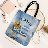 Personalized Argentina Football Champion Trophy Tote Bag Flag Soccer Fan Graphic