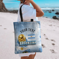 Personalized Argentina Football Champion Trophy Tote Bag Flag Soccer Fan Graphic