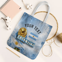 Personalized Argentina Football Champion Trophy Tote Bag Flag Soccer Fan Graphic