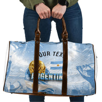 Personalized Argentina Football Champion Trophy Travel Bag Flag Soccer Fan Graphic