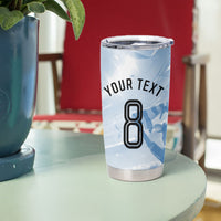 Personalized Argentina Football Champion Trophy Tumbler Cup Flag Soccer Fan Graphic