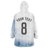 Personalized Argentina Football Champion Trophy Wearable Blanket Hoodie Flag Soccer Fan Graphic