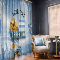 Personalized Argentina Football Champion Trophy Window Curtain Flag Soccer Fan Graphic