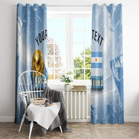 Personalized Argentina Football Champion Trophy Window Curtain Flag Soccer Fan Graphic