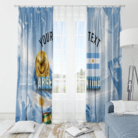 Personalized Argentina Football Champion Trophy Window Curtain Flag Soccer Fan Graphic