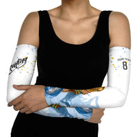Personalized Argentina Football Arm Sleeves Soccer Trophy Celebration Flag Graphic