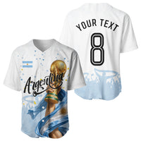 Personalized Argentina Football Baseball Jersey Soccer Trophy Celebration Flag Graphic