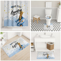 Personalized Argentina Football Bathroom Set Soccer Trophy Celebration Flag Graphic