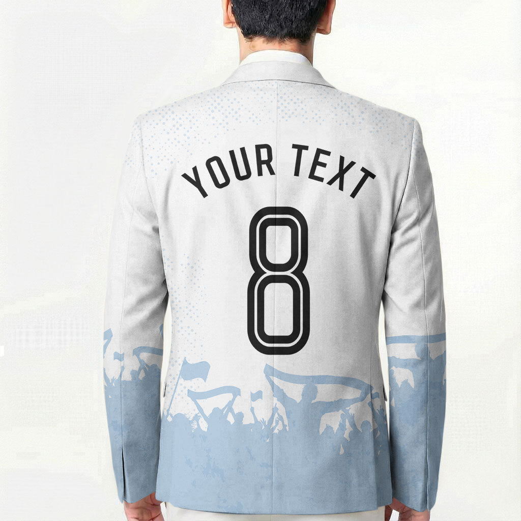 Personalized Argentina Football Blazer Soccer Trophy Celebration Flag Graphic