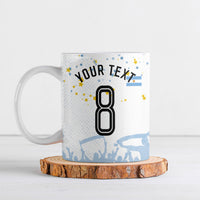 Personalized Argentina Football Ceramic Mug Soccer Trophy Celebration Flag Graphic
