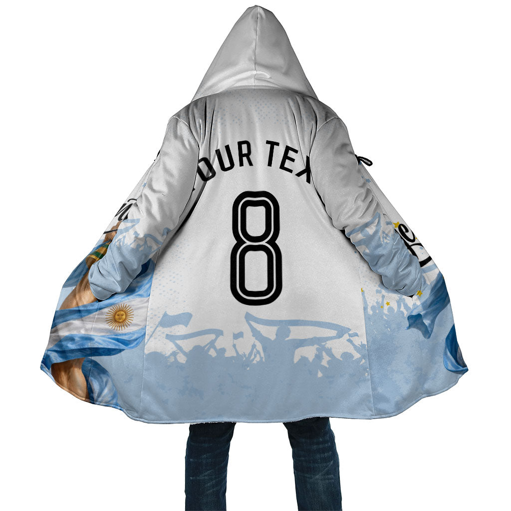 Personalized Argentina Football Cloak Soccer Trophy Celebration Flag Graphic