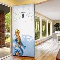 Personalized Argentina Football Door Cover Soccer Trophy Celebration Flag Graphic