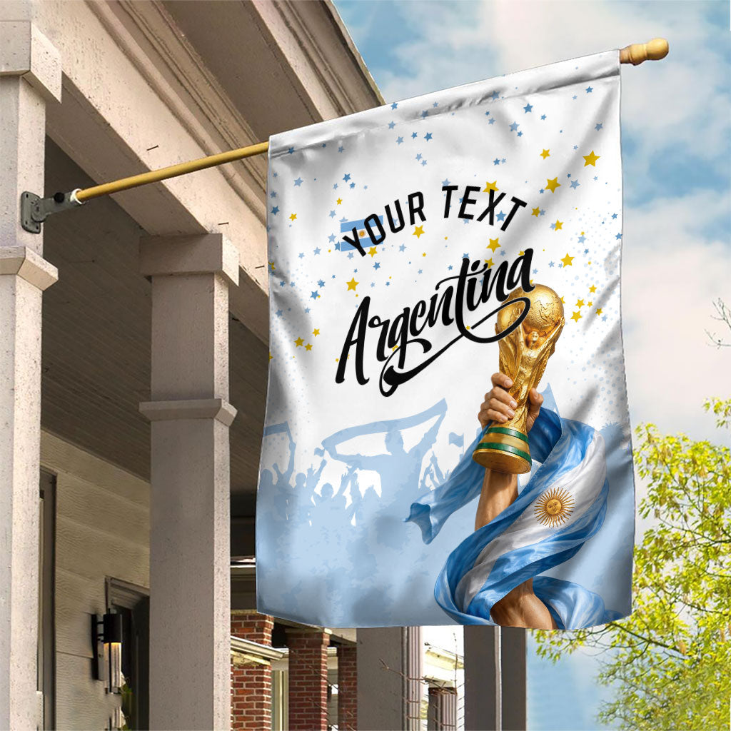Personalized Argentina Football Garden Flag Soccer Trophy Celebration Flag Graphic
