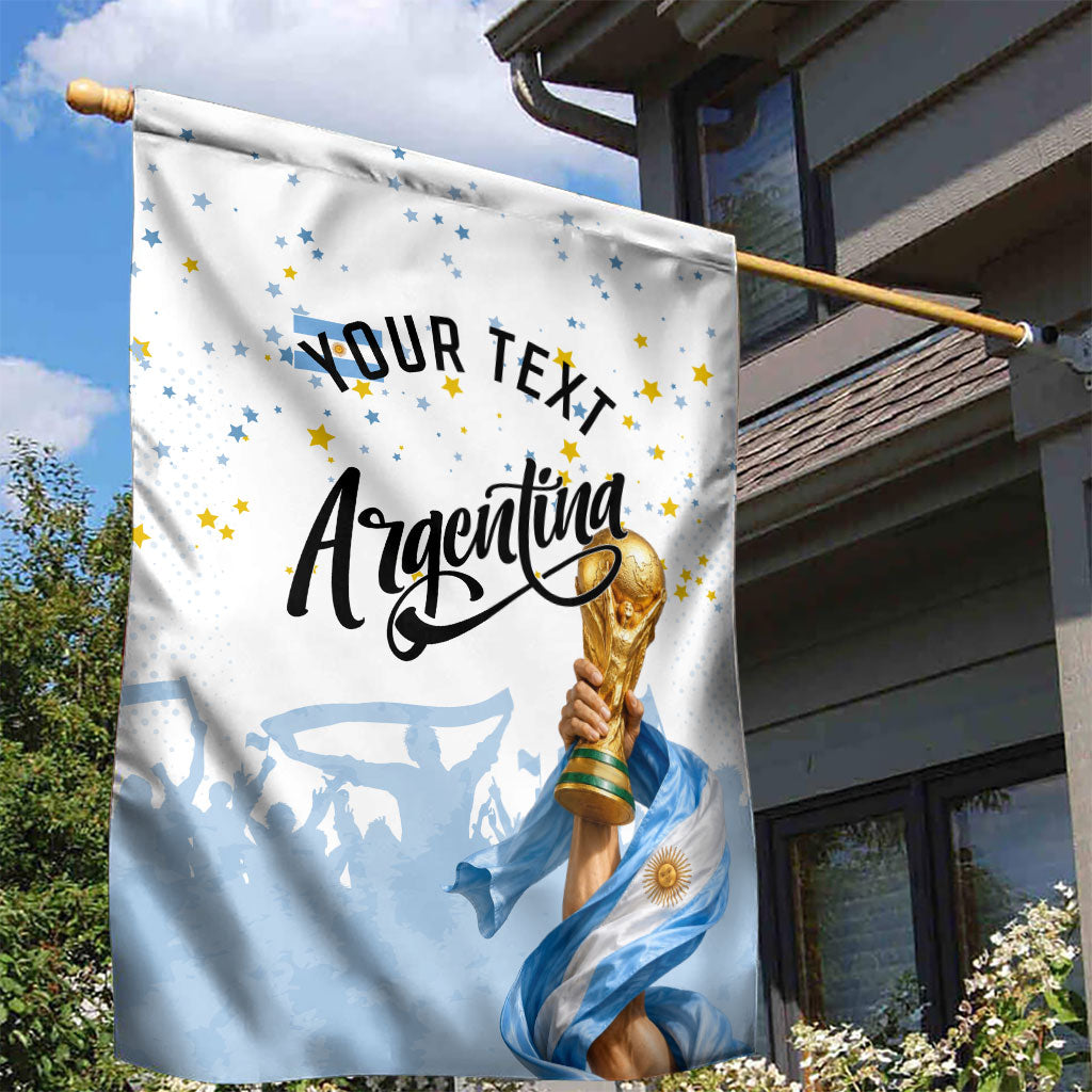Personalized Argentina Football Garden Flag Soccer Trophy Celebration Flag Graphic