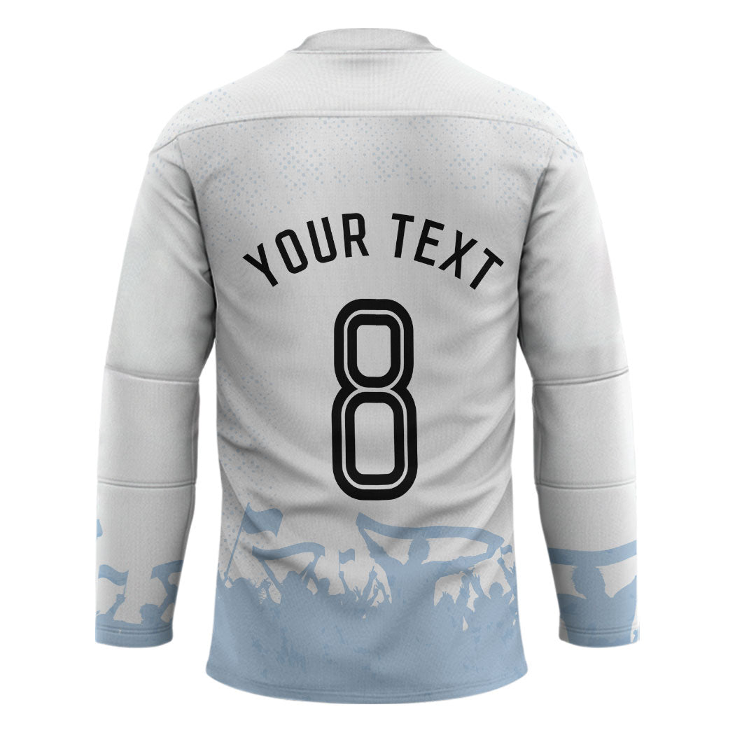 Personalized Argentina Football Hockey Jersey Soccer Trophy Celebration Flag Graphic