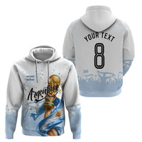 Personalized Argentina Football Hoodie Soccer Trophy Celebration Flag Graphic