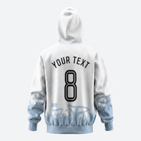 Personalized Argentina Football Hoodie Soccer Trophy Celebration Flag Graphic