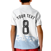 Personalized Argentina Football Kid Polo Shirt Soccer Trophy Celebration Flag Graphic