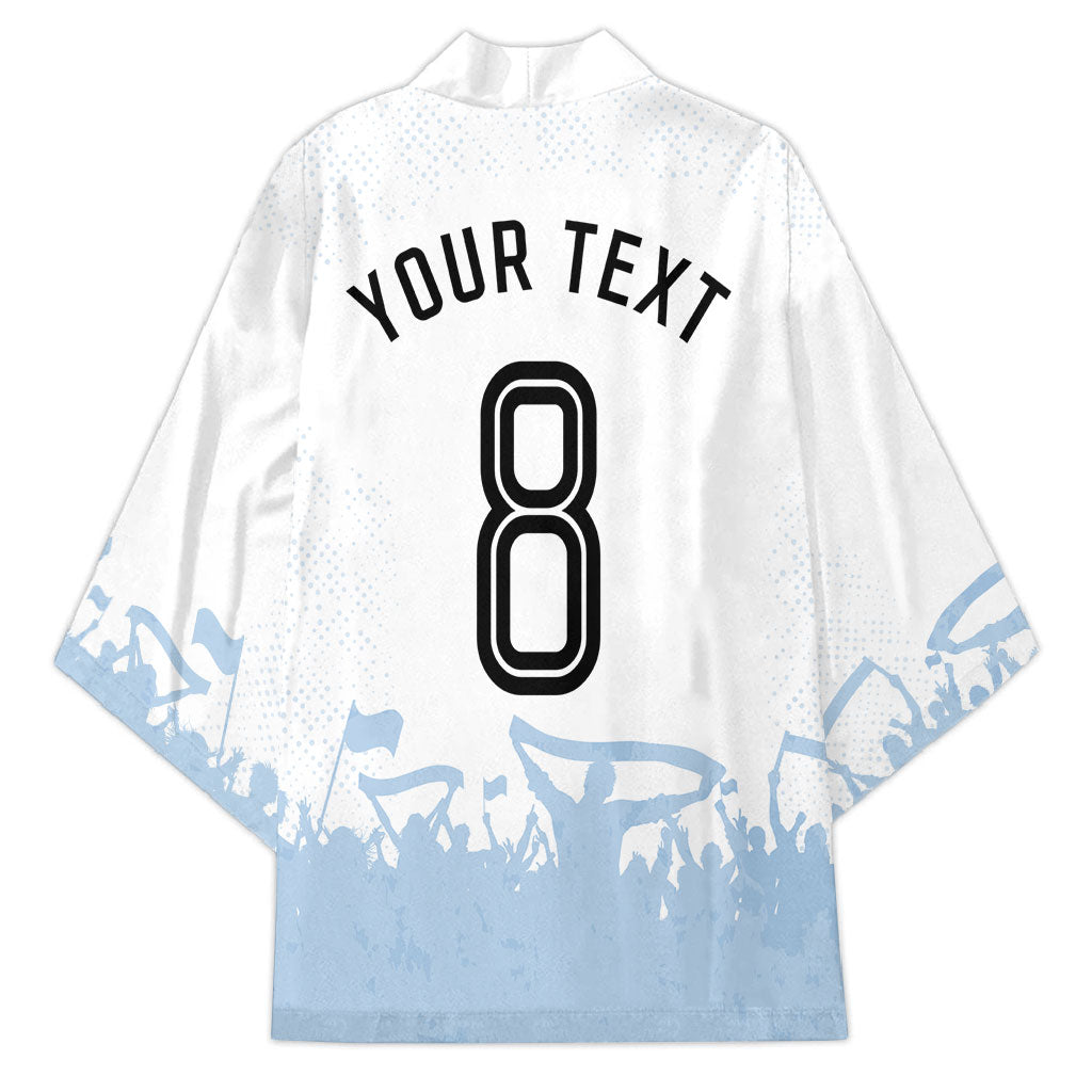 Personalized Argentina Football Kimono Soccer Trophy Celebration Flag Graphic