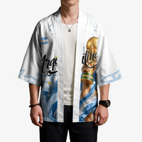 Personalized Argentina Football Kimono Soccer Trophy Celebration Flag Graphic