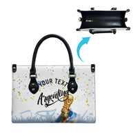 Personalized Argentina Football Leather Bag Soccer Trophy Celebration Flag Graphic