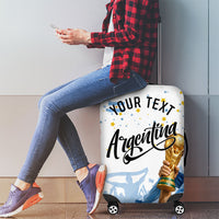 Personalized Argentina Football Luggage Cover Soccer Trophy Celebration Flag Graphic