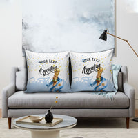 Personalized Argentina Football Pillow Cover Soccer Trophy Celebration Flag Graphic