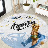 Personalized Argentina Football Round Carpet Soccer Trophy Celebration Flag Graphic
