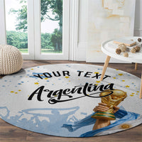 Personalized Argentina Football Round Carpet Soccer Trophy Celebration Flag Graphic