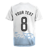 Personalized Argentina Football Rugby Jersey Soccer Trophy Celebration Flag Graphic