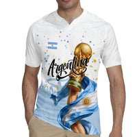 Personalized Argentina Football Rugby Jersey Soccer Trophy Celebration Flag Graphic